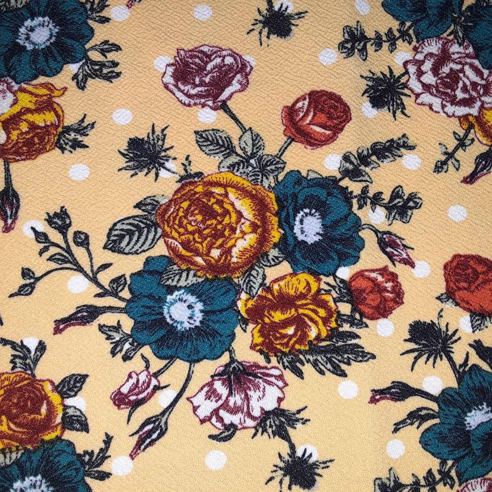 Cassie Lularoe Pencil 3xl Skirt Orange background with multi floral design. - Picture 8 of 11